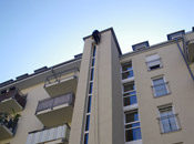 Glasreinigung am Hochhaus